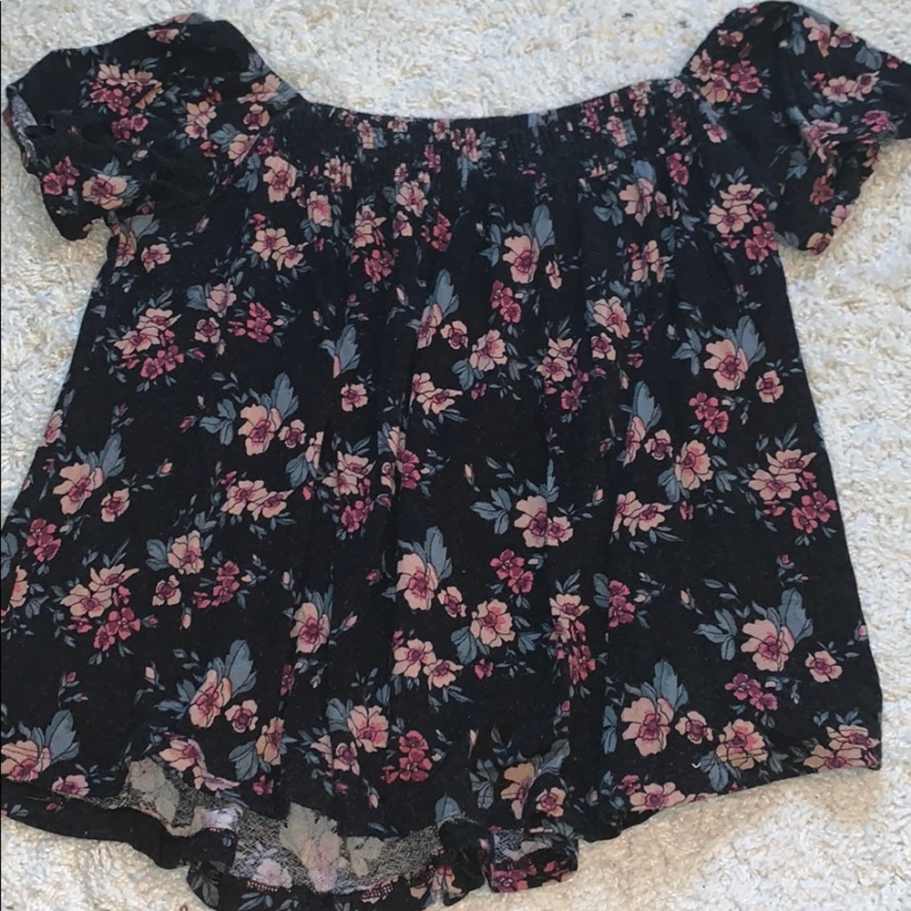 AEO floral off the shoulder top